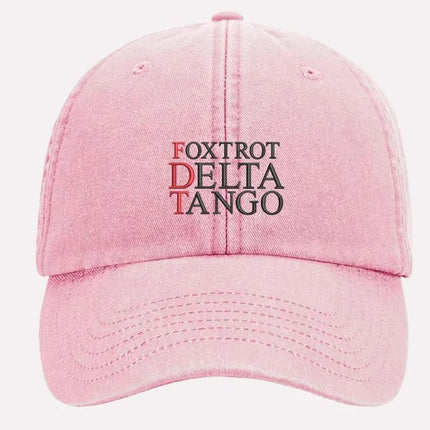 Foxtrot Delta Tango Embroidered Hat, Subtle Anti Trump Baseball Cap, Vintage Dad Hat