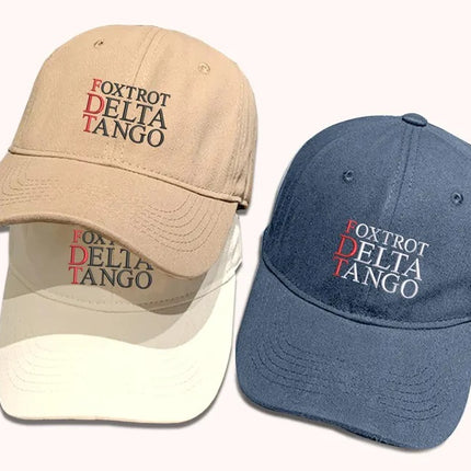 Foxtrot Delta Tango Embroidered Hat, Subtle Anti Trump Baseball Cap, Vintage Dad Hat