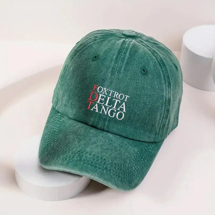 Foxtrot Delta Tango Embroidered Hat, Subtle Anti Trump Baseball Cap, Vintage Dad Hat