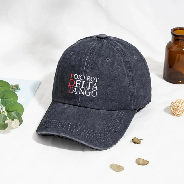 Foxtrot Delta Tango Embroidered Hat, Subtle Anti Trump Baseball Cap, Vintage Dad Hat
