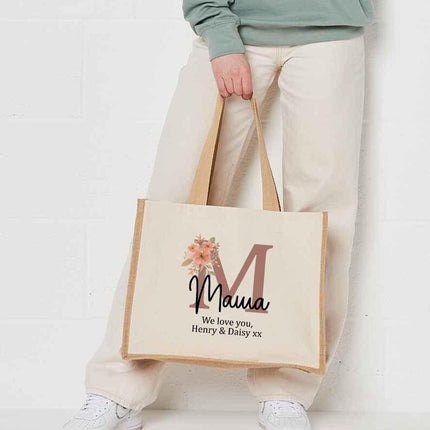 Custom Grandma Tote Bag, Personalised Nanny Printed Shopping Bag, Grandparent Gift