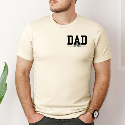Custom Dad T Shirts, Personalised Father’s Day Gifts, Dad Est Date Printed Crewnecks, Gifts for Him, Dad Birthday Gift, Father's Day Gifts
