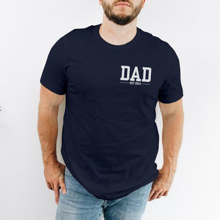 Custom Dad T Shirts, Personalised Father’s Day Gifts, Dad Est Date Printed Crewnecks, Gifts for Him, Dad Birthday Gift, Father's Day Gifts