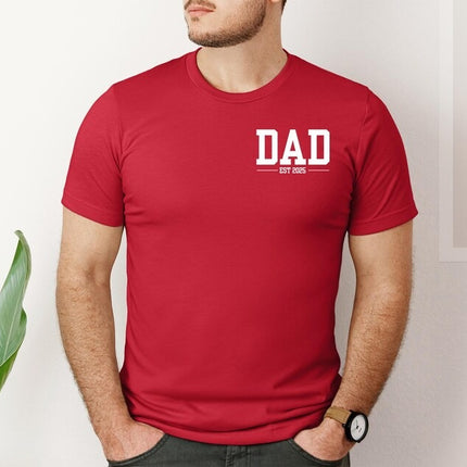 Custom Dad T Shirts, Personalised Father’s Day Gifts, Dad Est Date Printed Crewnecks, Gifts for Him, Dad Birthday Gift, Father's Day Gifts