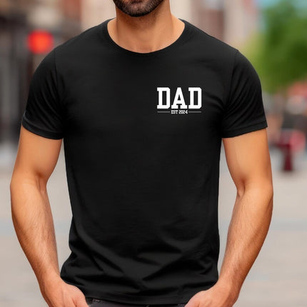Custom Dad T Shirts, Personalised Father’s Day Gifts, Dad Est Date Printed Crewnecks, Gifts for Him, Dad Birthday Gift, Father's Day Gifts