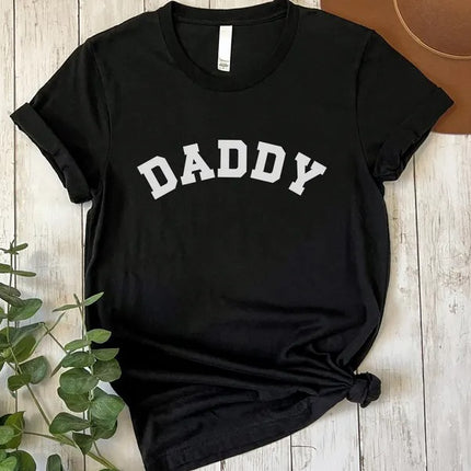 Daddy and Daddys Boy Matching T-Shirt, College Style Father Son Printed Outfit