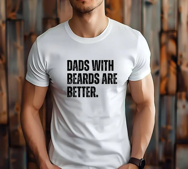 Funny Dad Shirt, Father’s Day Gift from Kids, Dad Jokes T-Shirt, Dads with beards are Better Tee, Husband Birthday Shirt, Daddy Gift Idea