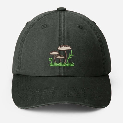 Mushroom Family Embroidered Hat, Men's Mushroom Baseball Caps, Vintage Summer Hat