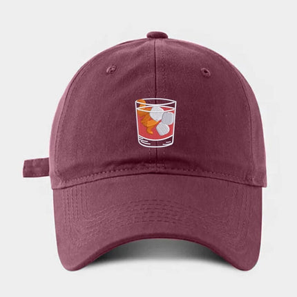 Negroni Cocktail Hat, Embroidered Coctail Lovers Baseball Cap, Bartender Hat, Gift for Him