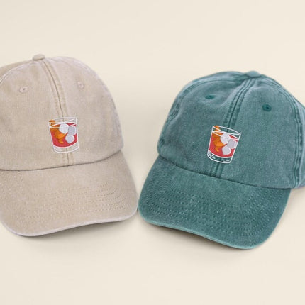 Negroni Cocktail Hat, Embroidered Coctail Lovers Baseball Cap, Bartender Hat, Gift for Him