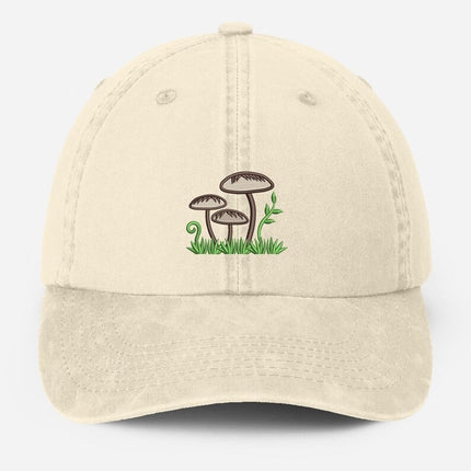 Mushroom Family Embroidered Hat, Men's Mushroom Baseball Caps, Vintage Summer Hat