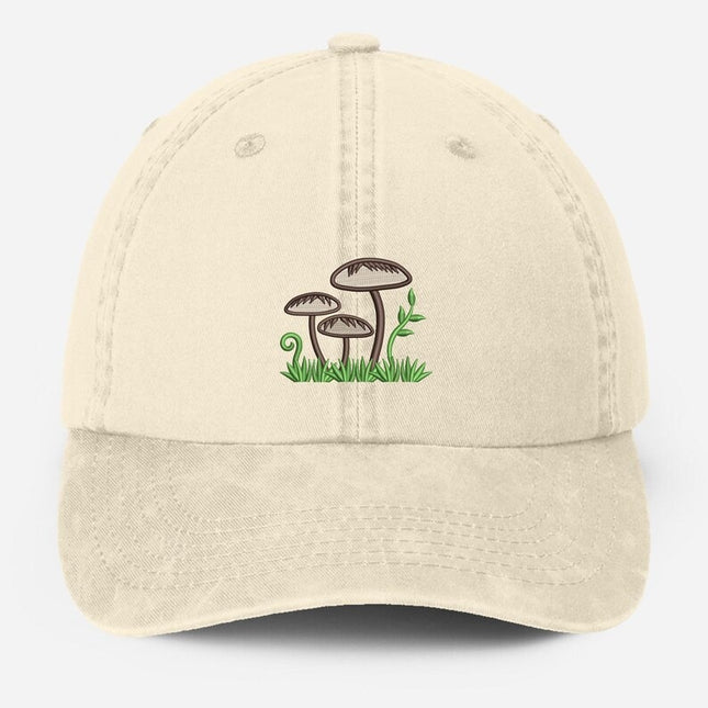 Mushroom Family Embroidered Hat, Men's Mushroom Baseball Caps, Vintage Summer Hat