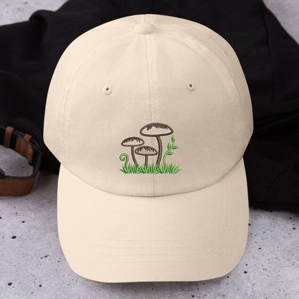 Mushroom Family Embroidered Hat, Men's Mushroom Baseball Caps, Vintage Summer Hat