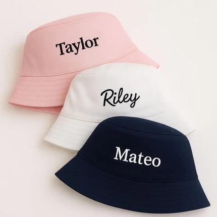 Custom Name Embroidered Baby Bucket Hat