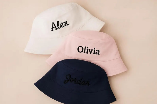 Custom Name Embroidered Baby Bucket Hat