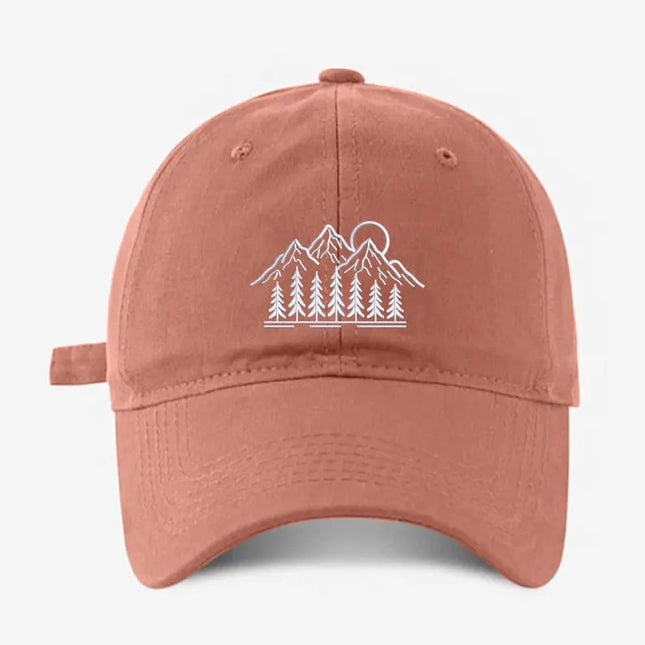 Mountain Forest Embroidered Hat, Vintage Hiking Nature Baseball Cap, Gifts for Her