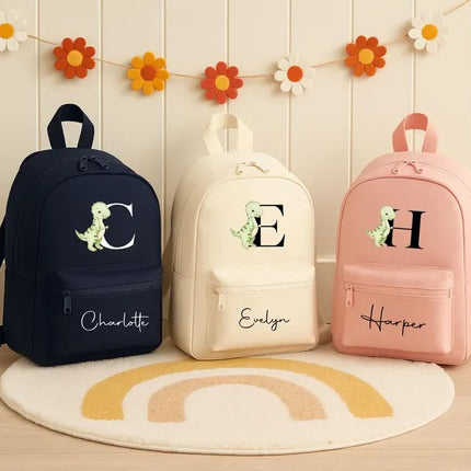 Personalized Boys Girls T-Rex Toddler Backpack