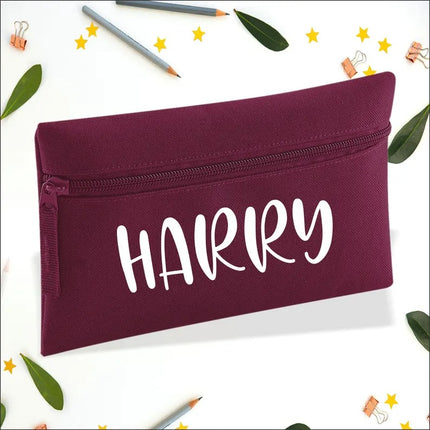 Personalised Pencil Case With Kids Names – Custom Zip Pouch For Girls & Boys, Kids Gift