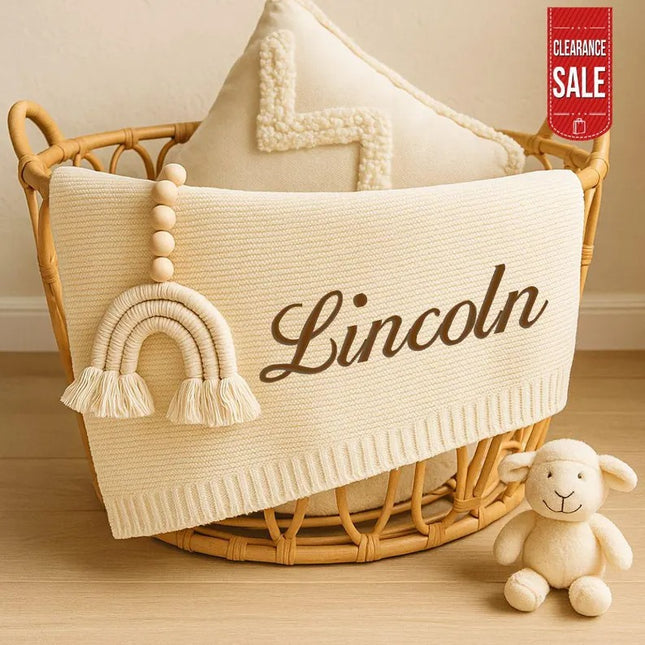 Personalised Name Baby Blankets – Embroidered Blankets for Baby, Baby Gifts
