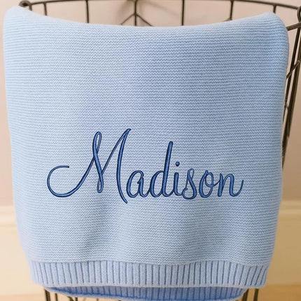 Personalised Name Baby Blankets – Embroidered Blankets for Baby, Baby Gifts