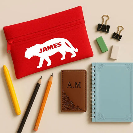 Personalised Pencil Case For Kids – Kids Name Printed School Stationary Case, Boys Gifts