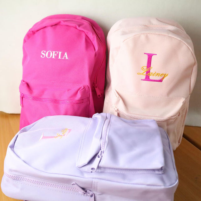 Personalised Kids Name & Initial Backpack – Embroidered Back to School  Backpack Kids Gift