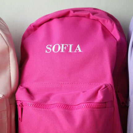 Personalised Kids Name & Initial Backpack – Embroidered Back to School  Backpack Kids Gift