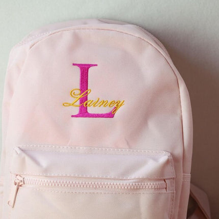 Personalised Kids Name & Initial Backpack – Embroidered Back to School  Backpack Kids Gift