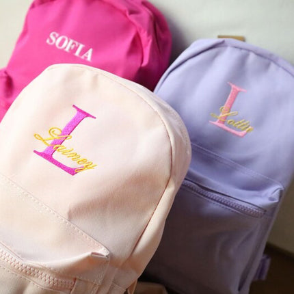 Personalised Kids Name & Initial Backpack – Embroidered Back to School  Backpack Kids Gift