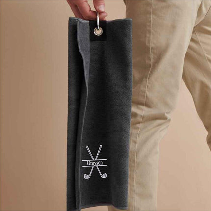 Personalized Embroidered Golf Towels – Custom Monogrammed Golf Towels, Dad Gifts