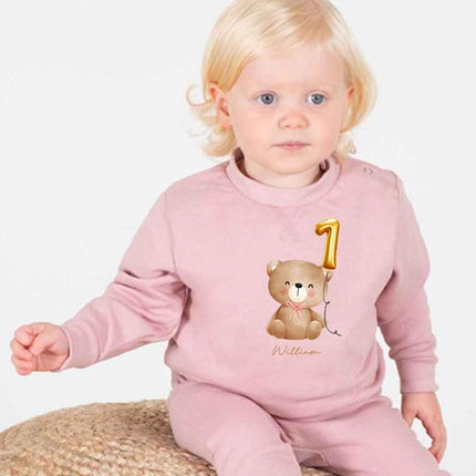 Personalised First Birthday Sweatshirt, Custom Baby Name & Age Jumper, 1st Birthday Outfits, Toddler Birthday Gifts, Kids Keepsake Sweater
