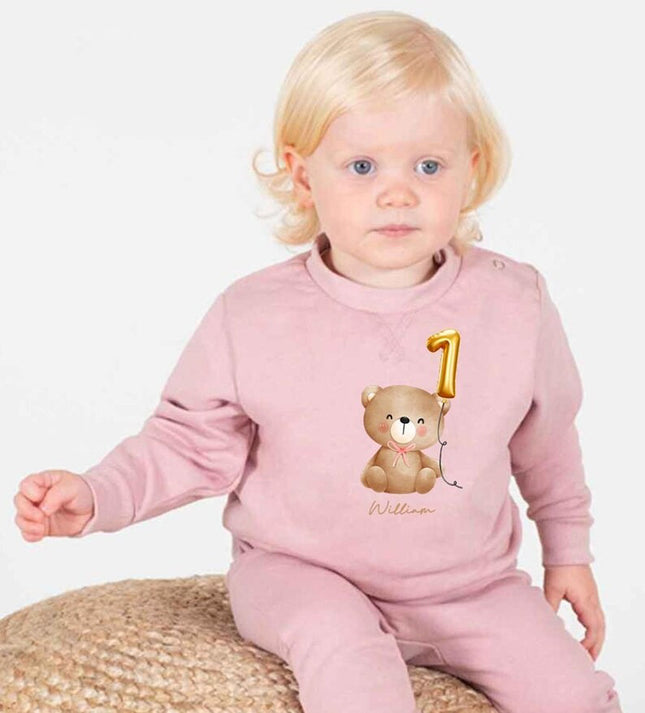 Personalised First Birthday Sweatshirt, Custom Baby Name & Age Jumper, 1st Birthday Outfits, Toddler Birthday Gifts, Kids Keepsake Sweater