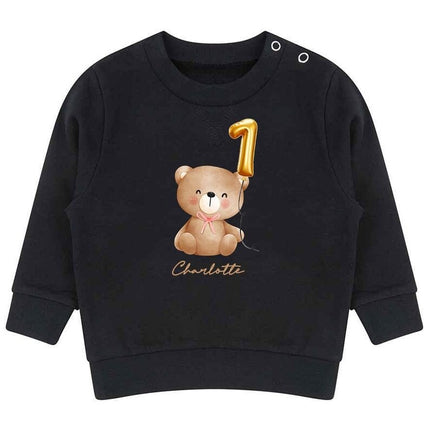 Personalised First Birthday Sweatshirt, Custom Baby Name & Age Jumper, 1st Birthday Outfits, Toddler Birthday Gifts, Kids Keepsake Sweater