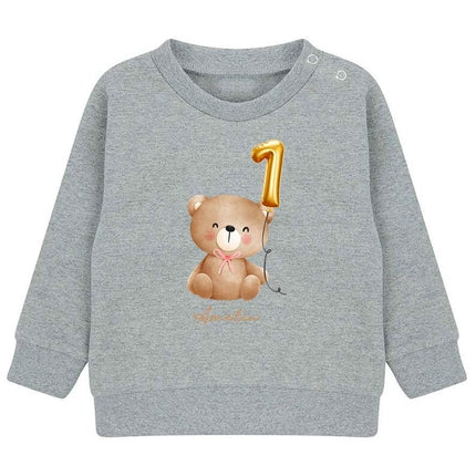 Personalised First Birthday Sweatshirt, Custom Baby Name & Age Jumper, 1st Birthday Outfits, Toddler Birthday Gifts, Kids Keepsake Sweater