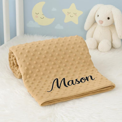 Embroidered Blanket Personalised Name Baby Gift – Custom Soft Blanket for Newborn