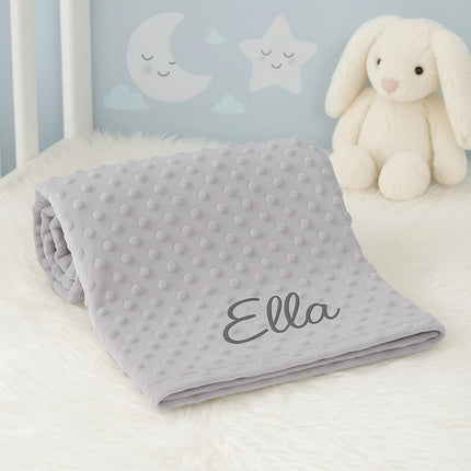Embroidered Blanket Personalised Name Baby Gift – Custom Soft Blanket for Newborn