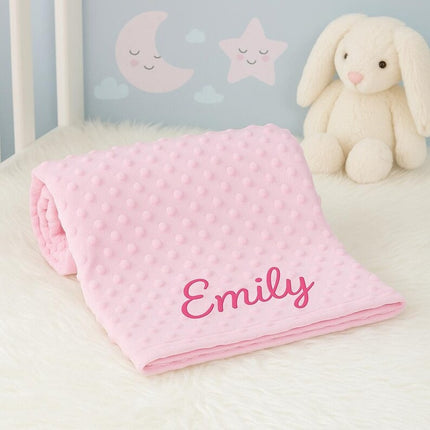 Embroidered Blanket Personalised Name Baby Gift – Custom Soft Blanket for Newborn