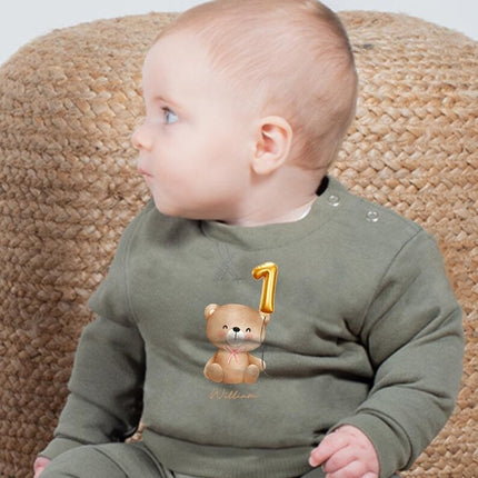 Personalised First Birthday Sweatshirt, Custom Baby Name & Age Jumper, 1st Birthday Outfits, Toddler Birthday Gifts, Kids Keepsake Sweater