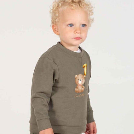 Personalised First Birthday Sweatshirt, Custom Baby Name & Age Jumper, 1st Birthday Outfits, Toddler Birthday Gifts, Kids Keepsake Sweater