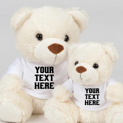 Custom Photo/Text Printed Teddy Bear Shirt – Personalised Teddy Bear Anniversary Gift, Christmas Gifts