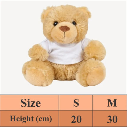 Custom Photo/Text Printed Teddy Bear Shirt – Personalised Teddy Bear Anniversary Gift, Christmas Gifts