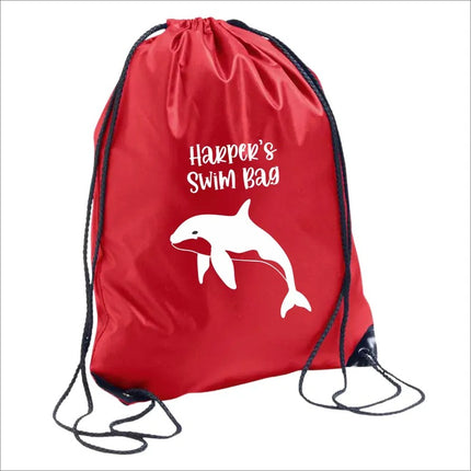 Personalised Drawstring Swim Kids Bag – Custom Kids Name PE Printed Bag for Boys