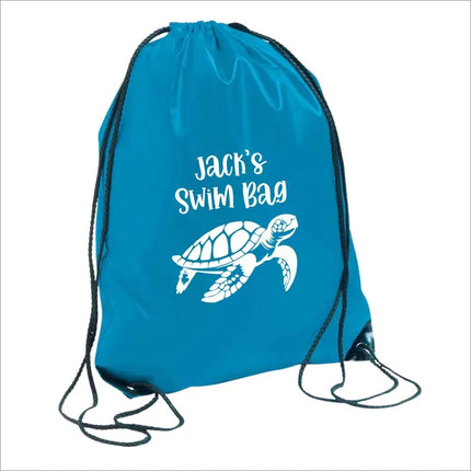 Personalised Drawstring Swim Kids Bag – Custom Kids Name PE Printed Bag for Boys