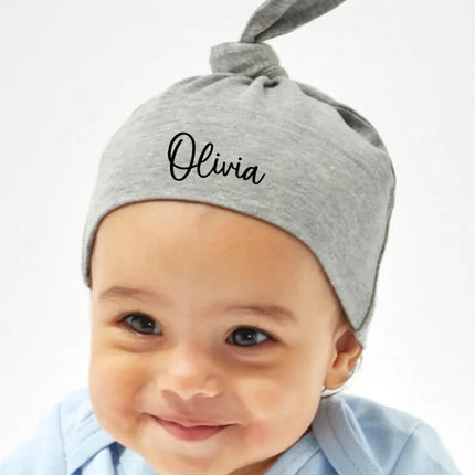 Personalised Printed Baby Hat with Name – Custom Beanie Hat Baby Shower Gift