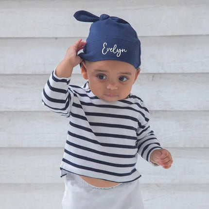 Personalised Printed Baby Hat with Name – Custom Beanie Hat Baby Shower Gift