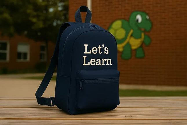 Embroidered Lets Learn Backpack Printed – Kids Best Rucksack Back to School Gift Idea