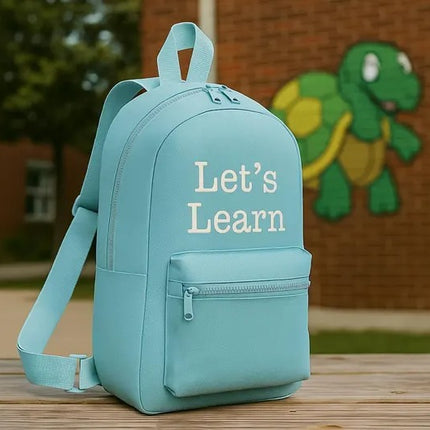 Embroidered Lets Learn Backpack Printed – Kids Best Rucksack Back to School Gift Idea
