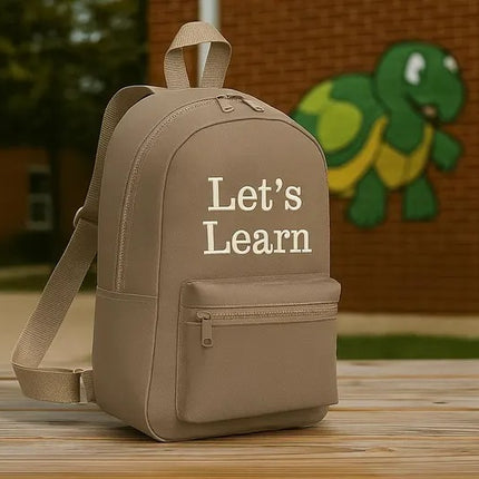 Embroidered Lets Learn Backpack Printed – Kids Best Rucksack Back to School Gift Idea