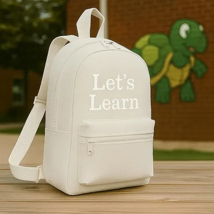 Embroidered Lets Learn Backpack Printed – Kids Best Rucksack Back to School Gift Idea