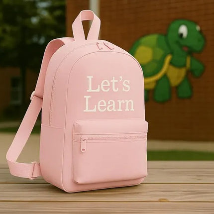 Embroidered Lets Learn Backpack Printed – Kids Best Rucksack Back to School Gift Idea